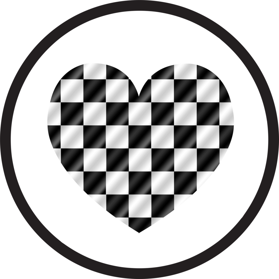 design de símbolo de sinal de ícone de coração png