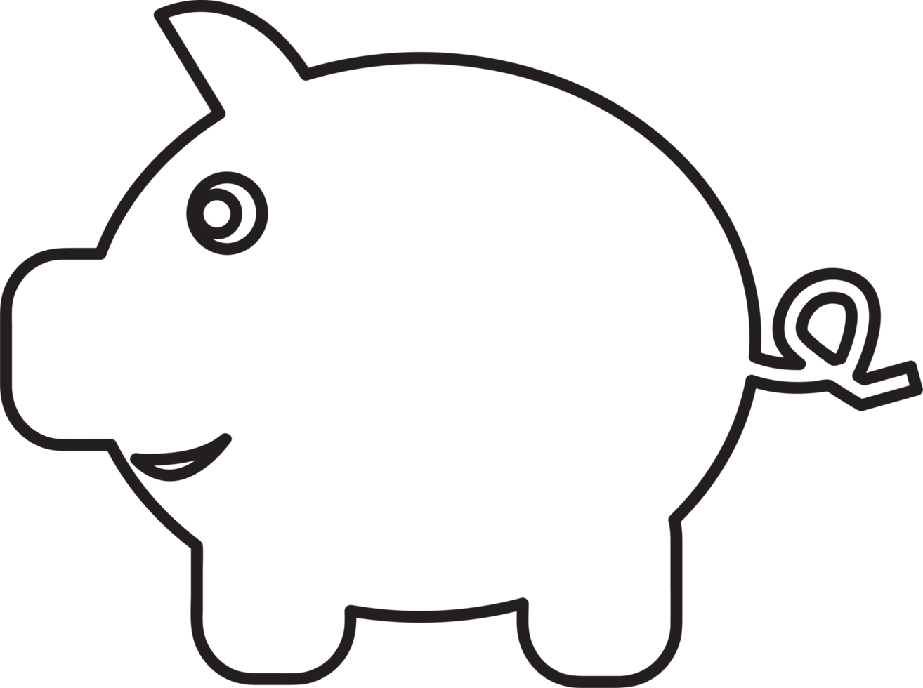 Sparschwein Symbol Zeichen Symbol Design png