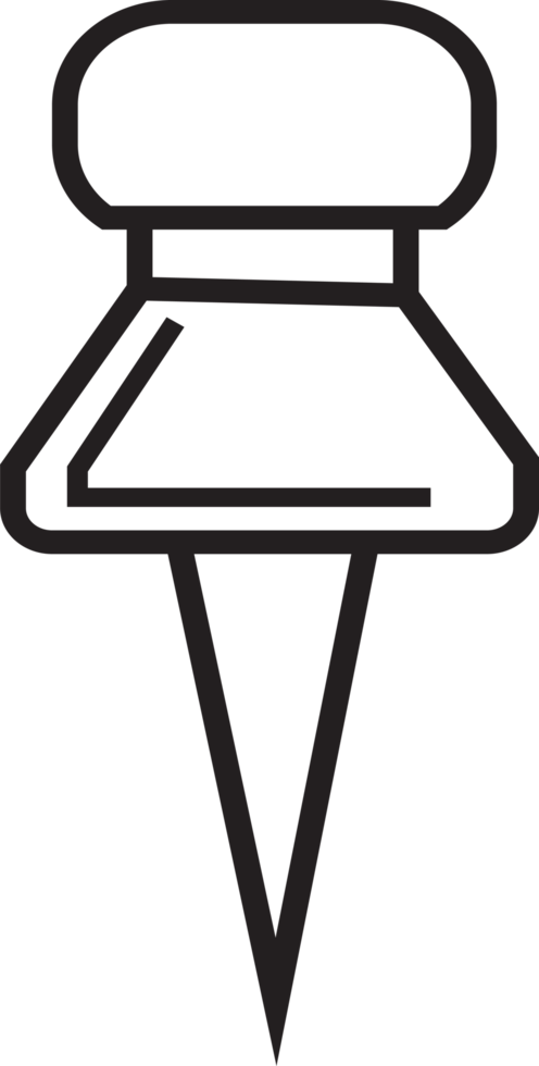 design de símbolo de sinal de ícone de alfinete png