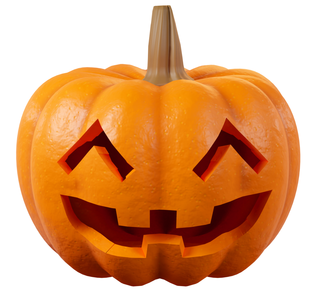 zucca di Halloween con la faccia del fantasma dell'occhio png