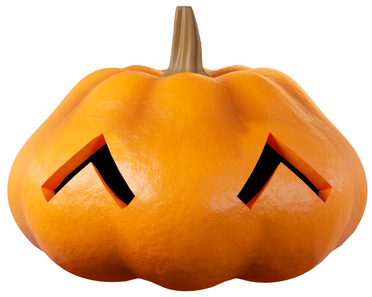 Scary face of Halloween pumpkin or ghost hand drawn on transparent  background PNG - Similar PNG