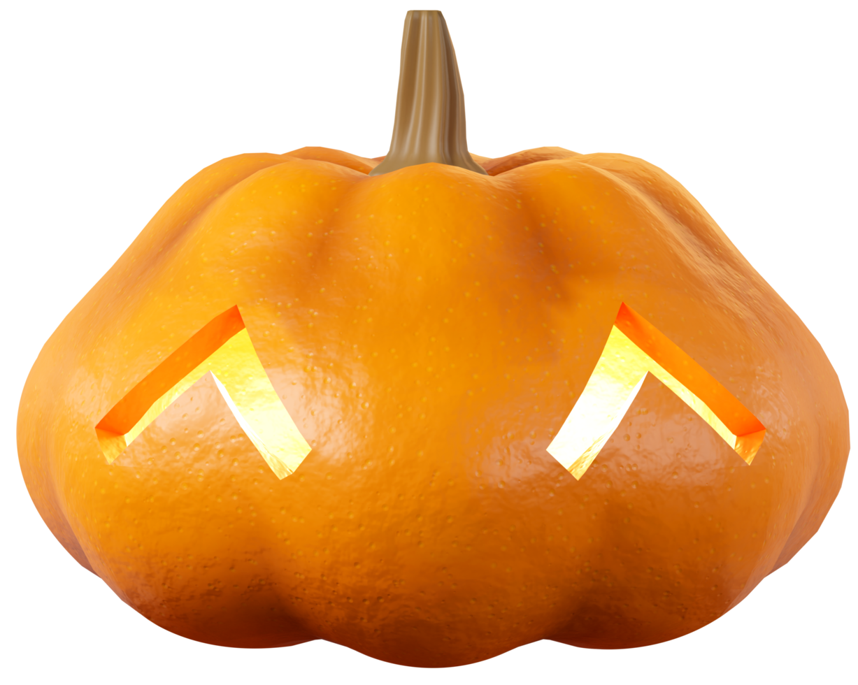 halloween pompoen met oog spookgezicht png