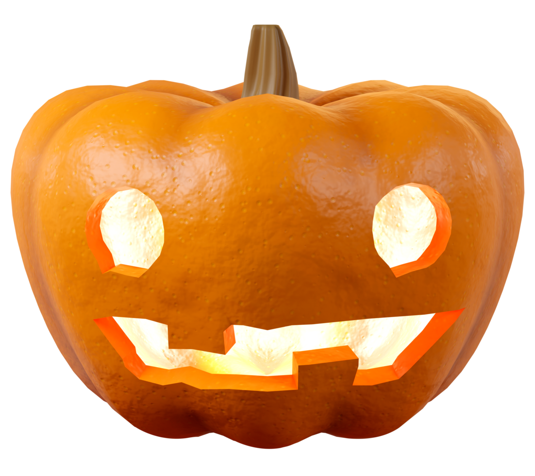 halloween pompoen met oog spookgezicht png