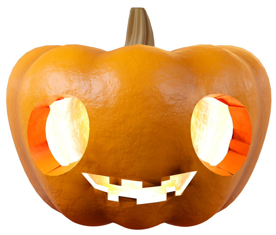 Halloween Pumpkin with eye ghost face png