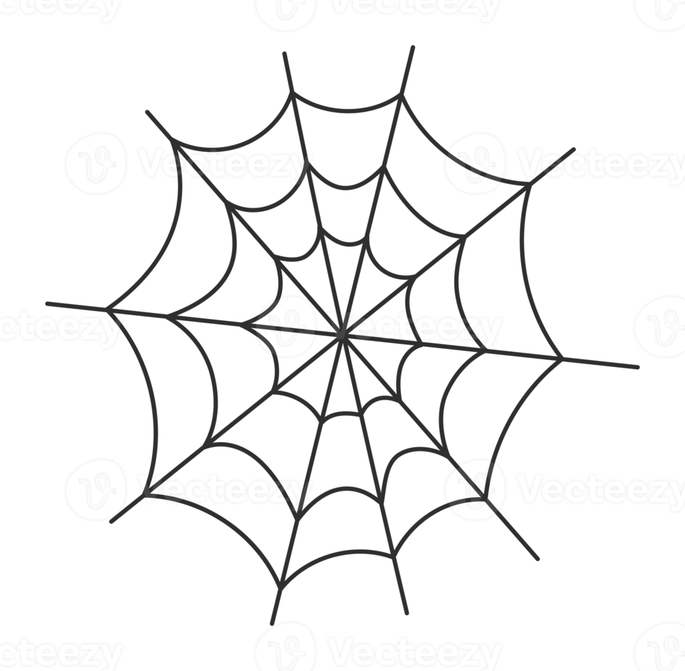 Aufkleber Spinnennetz. Halloween png