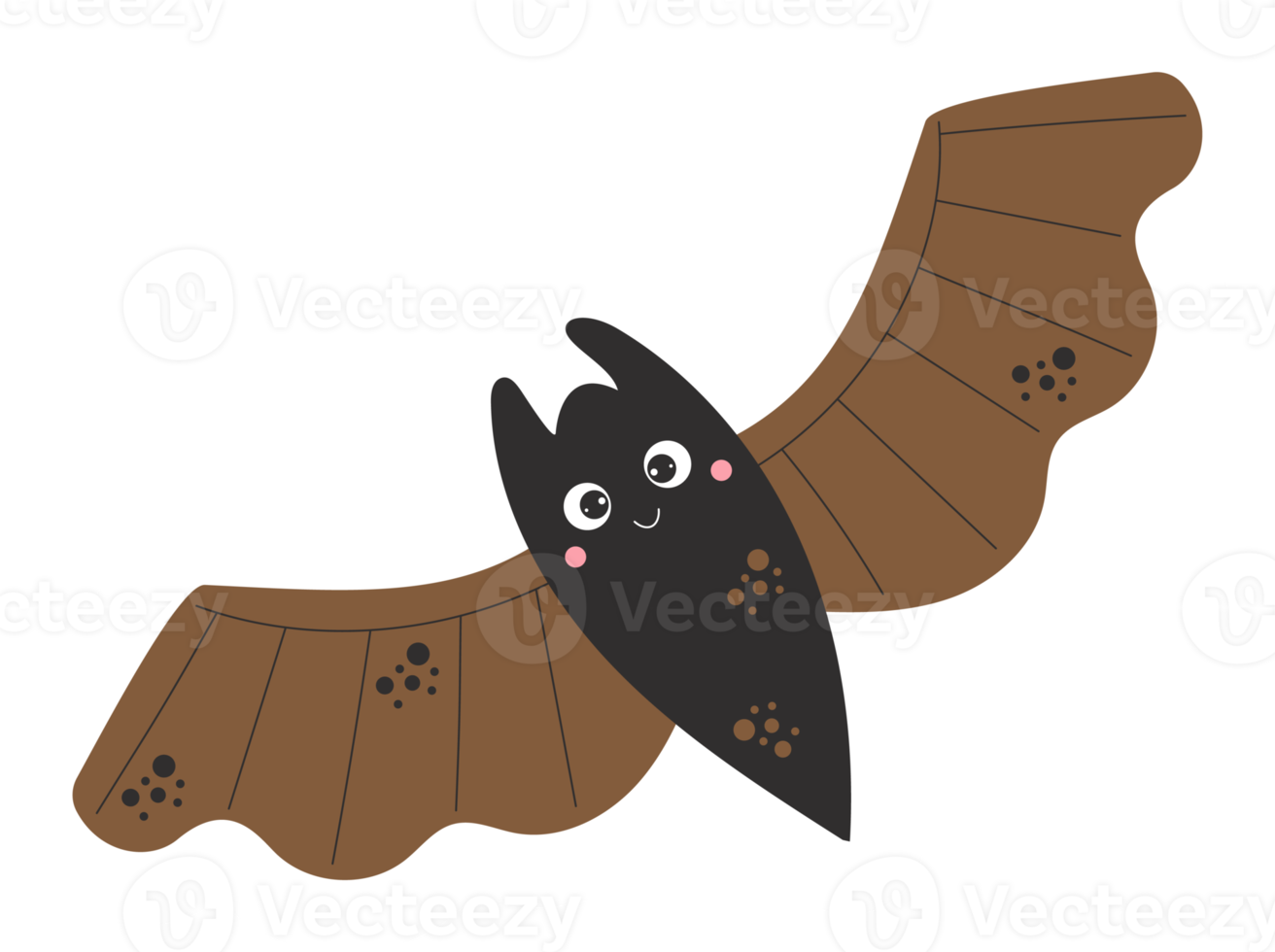 sticker Cute bat. halloween png