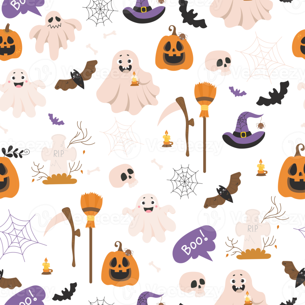 padrão perfeito de halloween png