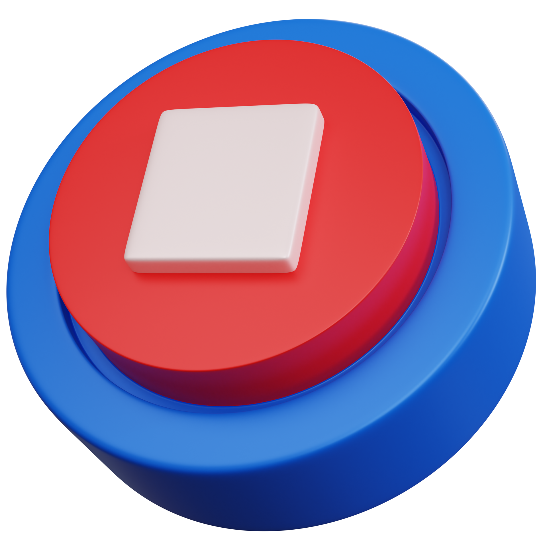 3d rendering stop button isolated 10161426 PNG