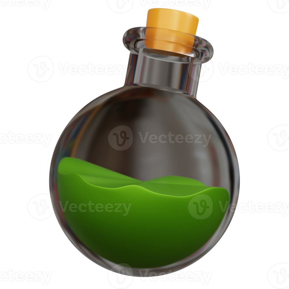 3D-Rendering Giftflasche isoliert png