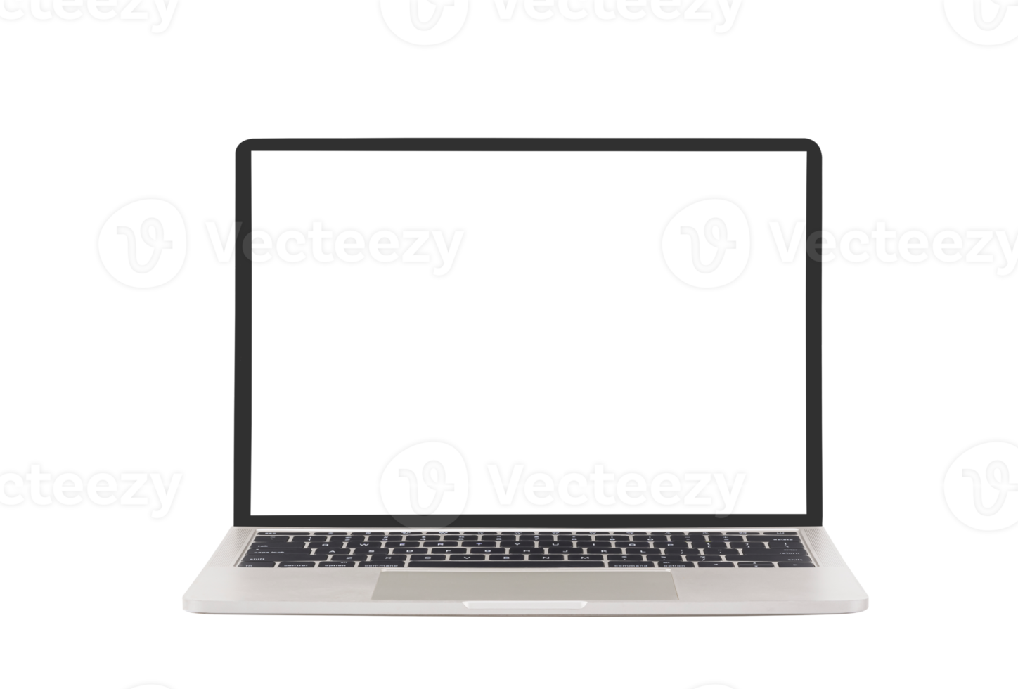 moderner Laptop mit leerem Bildschirm auf transparentem Hintergrund png