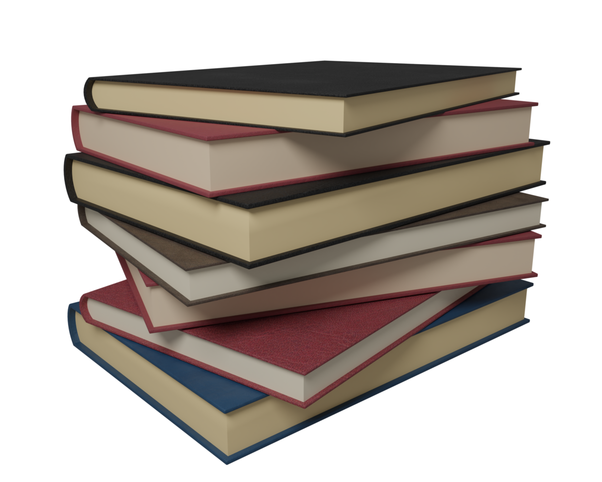 Books Composition 3D Render png