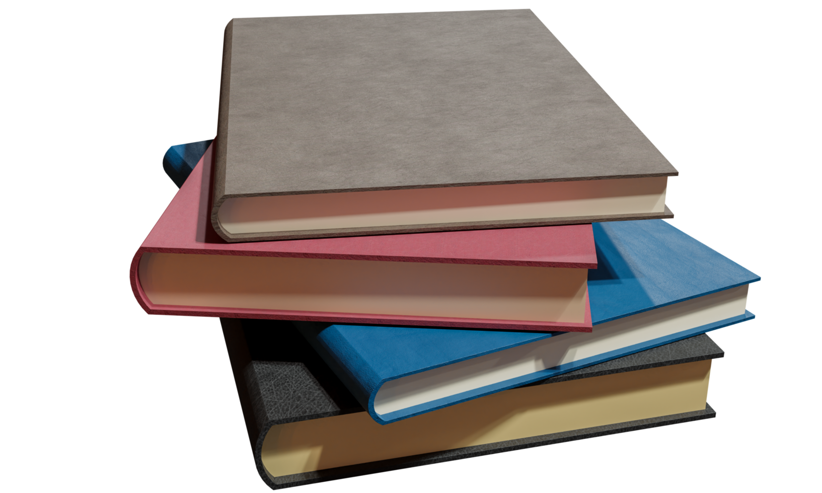 libri composizione 3d rendering png