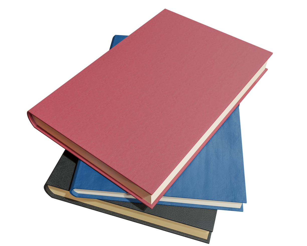 Book Composition 3D Render png