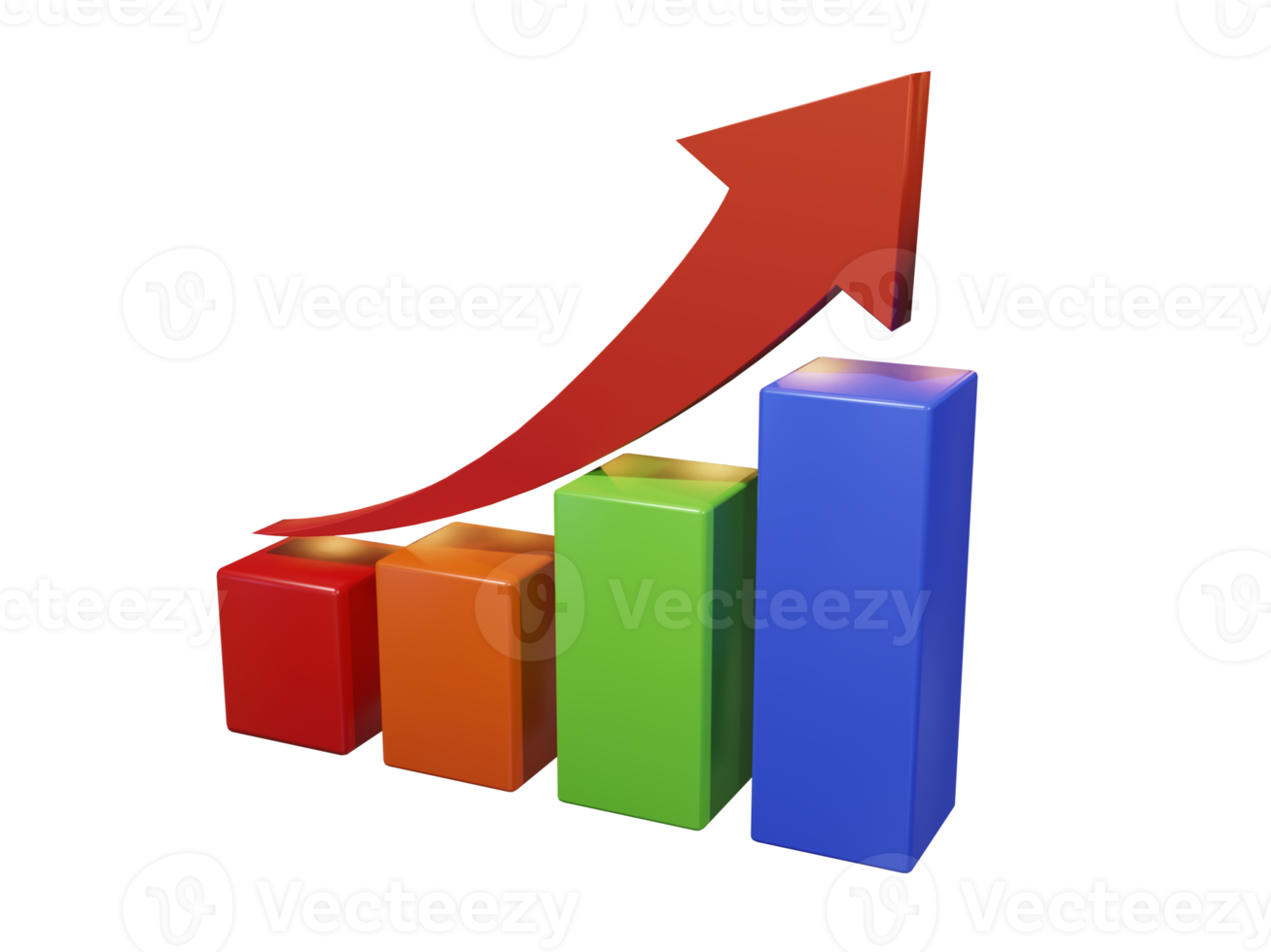 bonne progression de l'investissement en actifs rendu 3d png