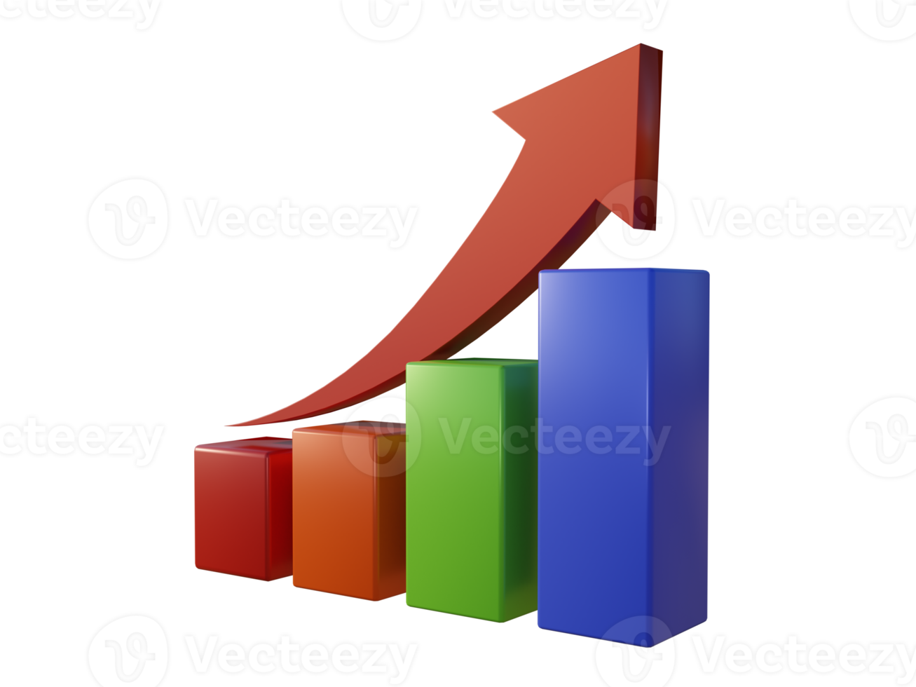 bonne progression de l'investissement en actifs rendu 3d png