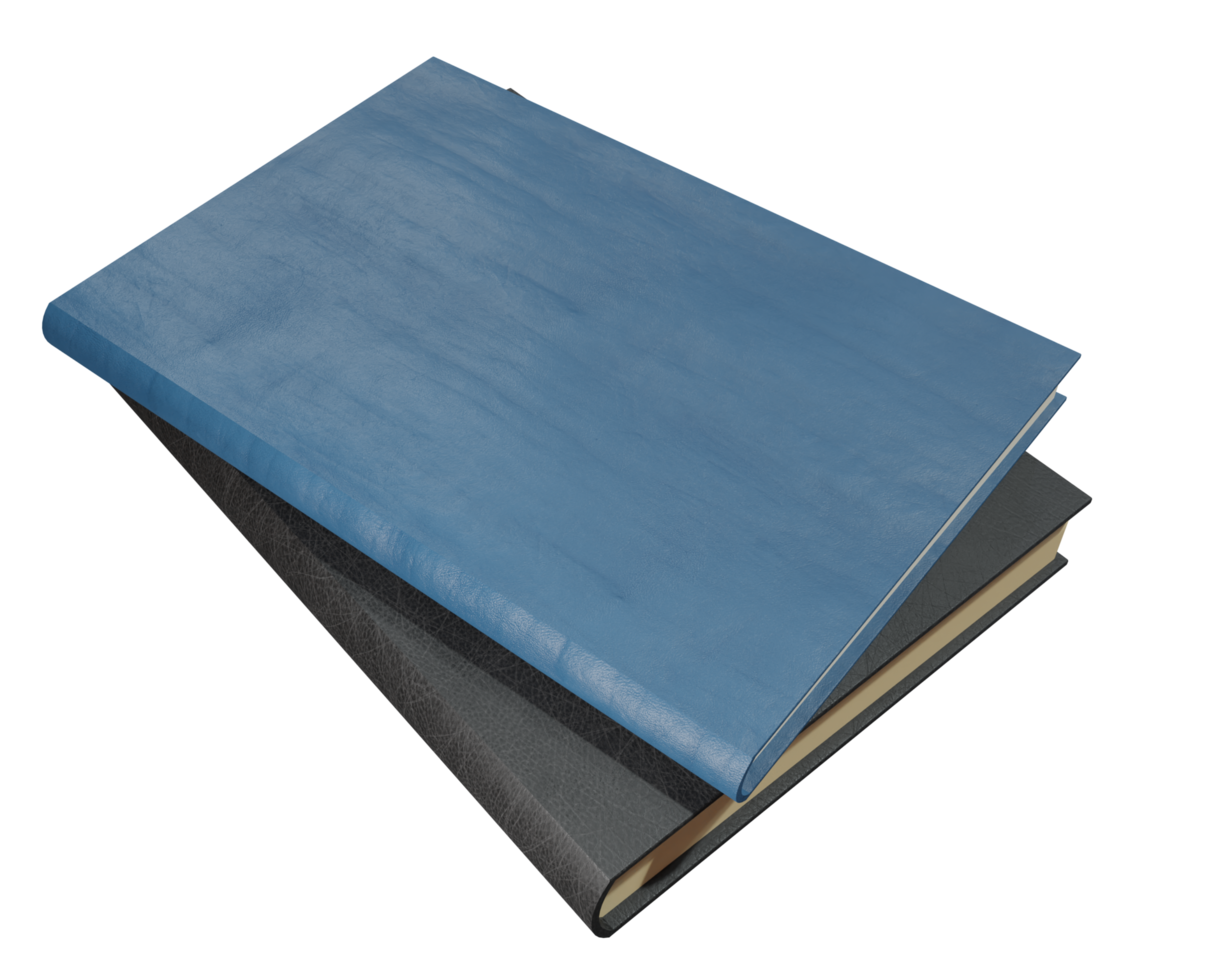 boeken samenstelling 3d render png