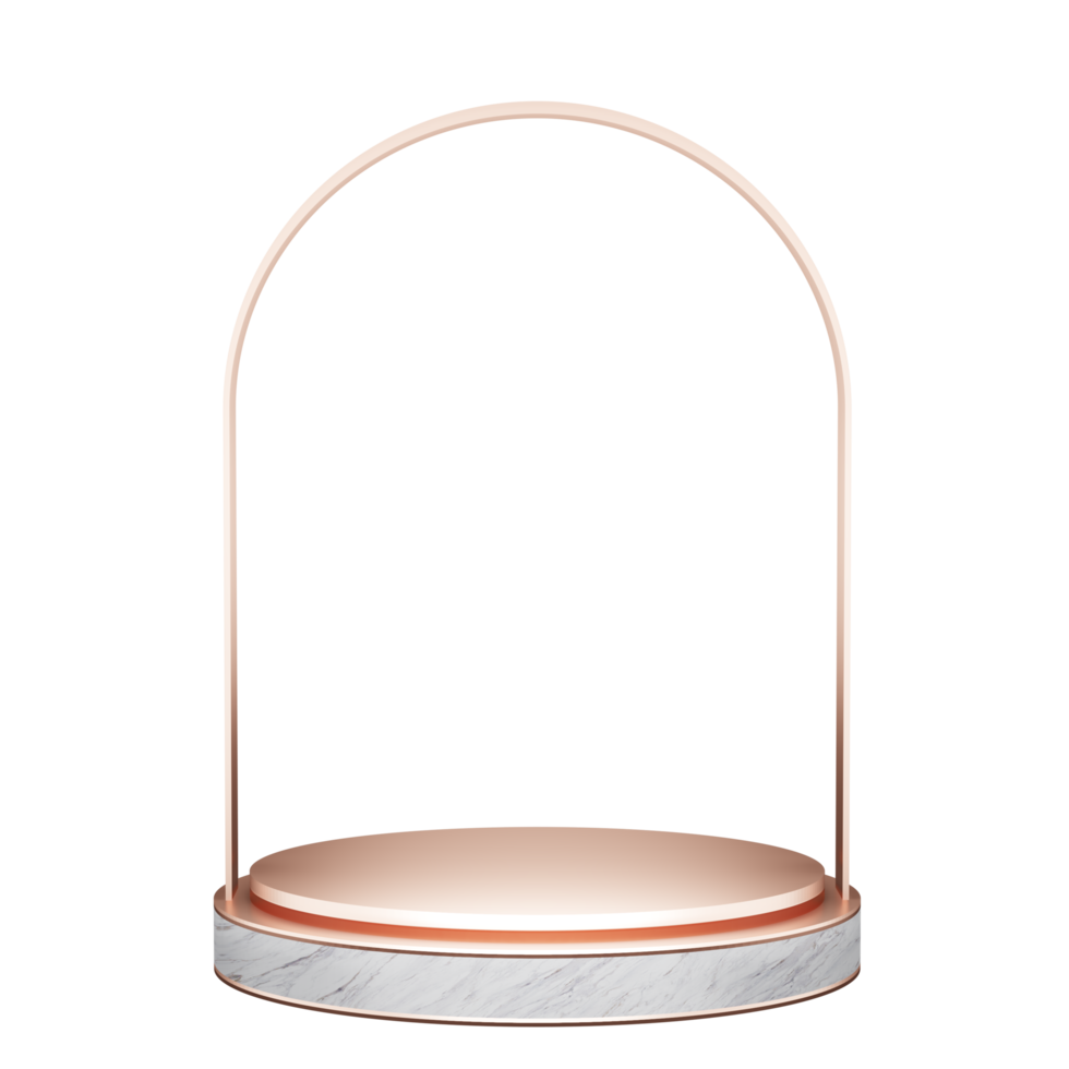 podium stand show PNG gold marble display stand and studio set for displaying  3d render