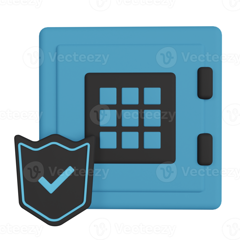 Safe Box 3D Illustration 10161574 PNG