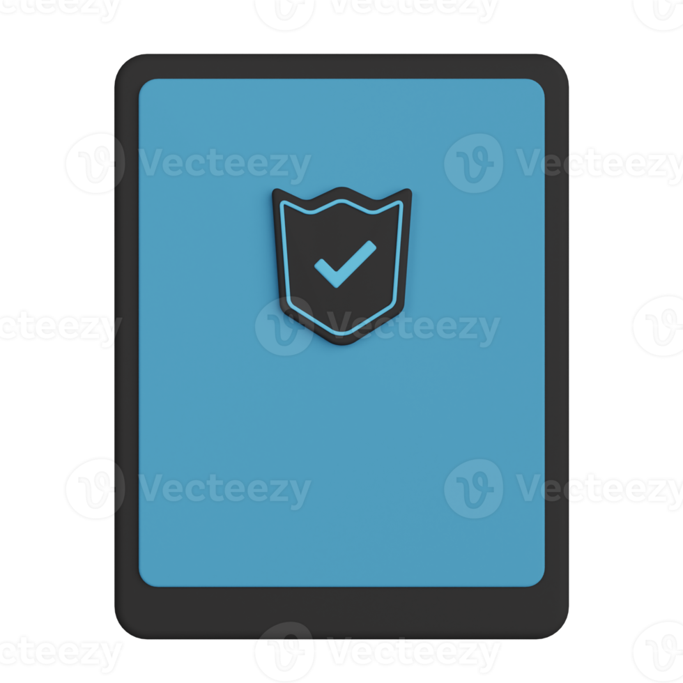 Registerkarte Sicherheit 3D-Darstellung png