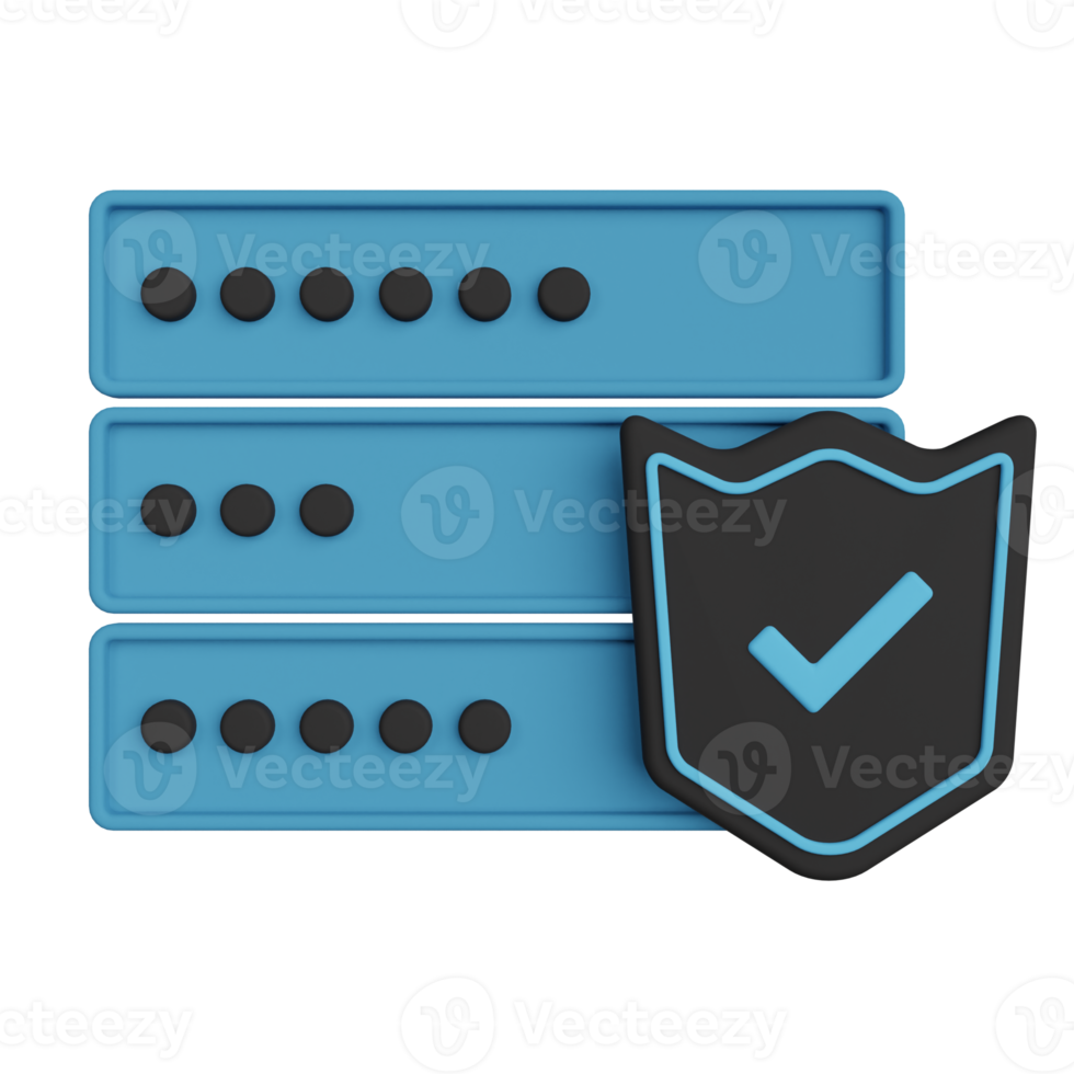 Server Protection 3D Illustration png