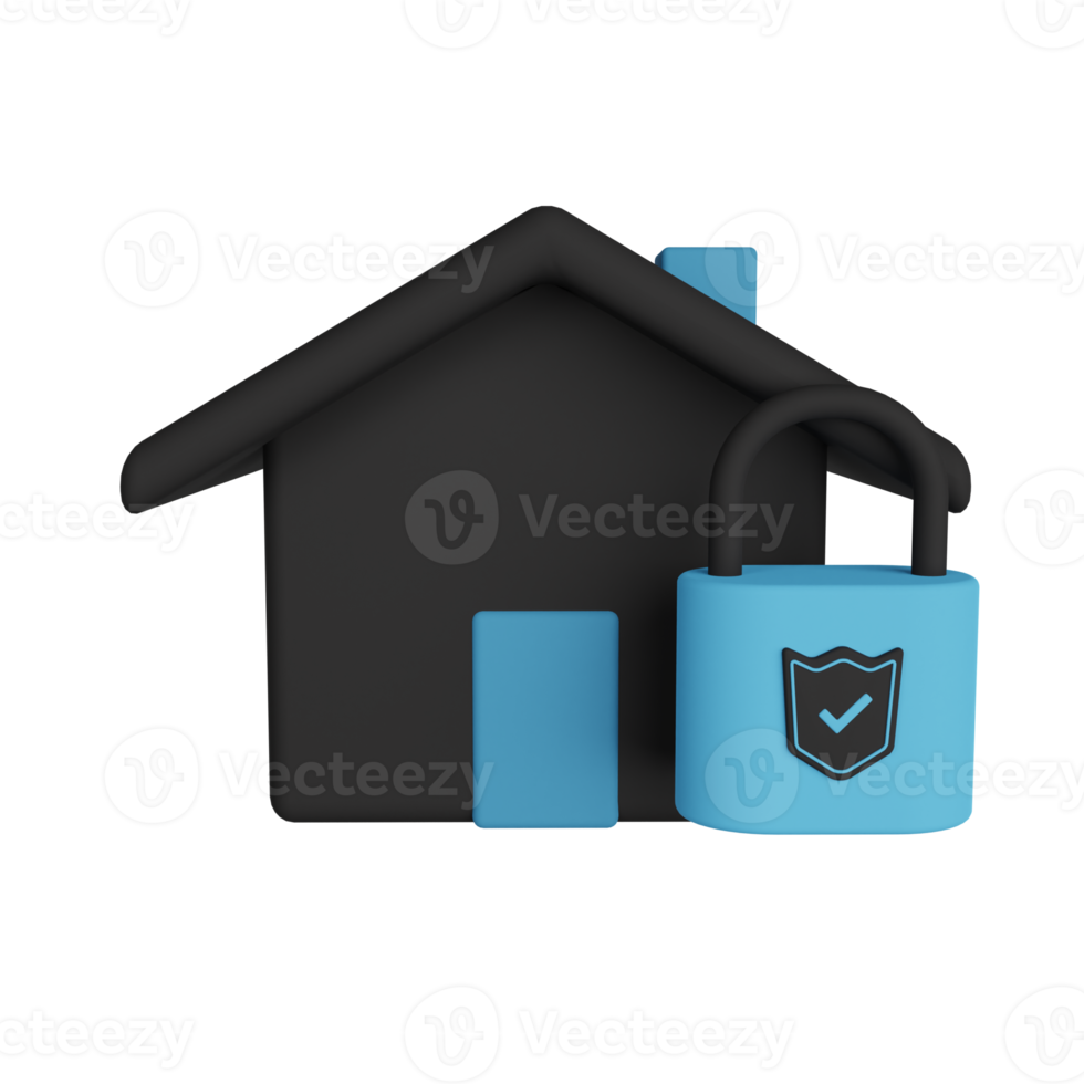Home Security 3D Illustration png