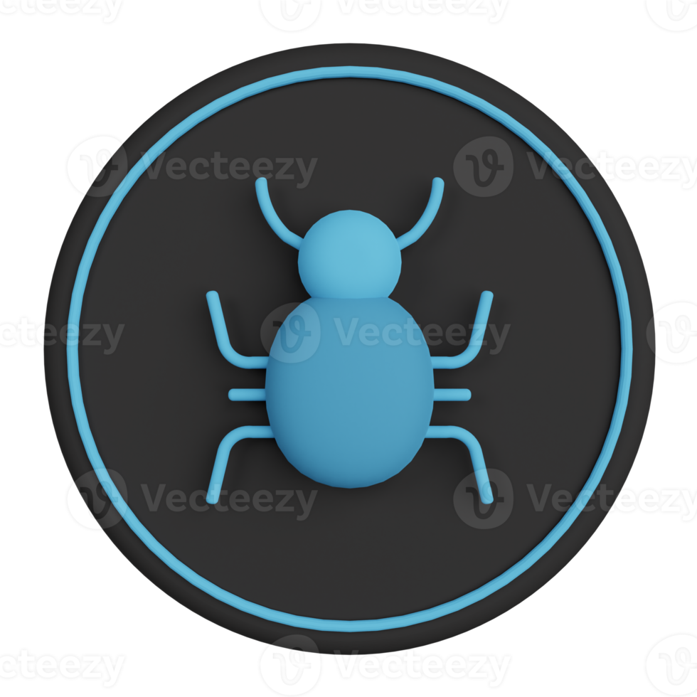 malware 3d illustratie png