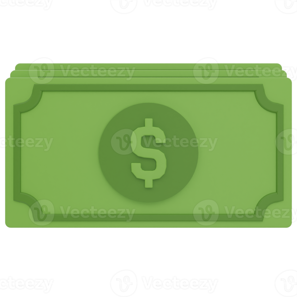 ilustración 3d de dinero en efectivo png