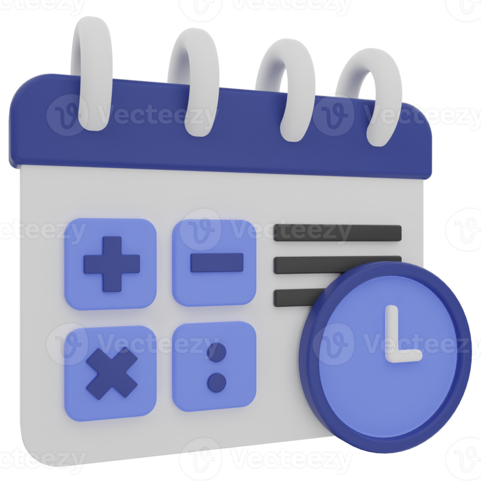 Payment Schedule 3D Illustration png