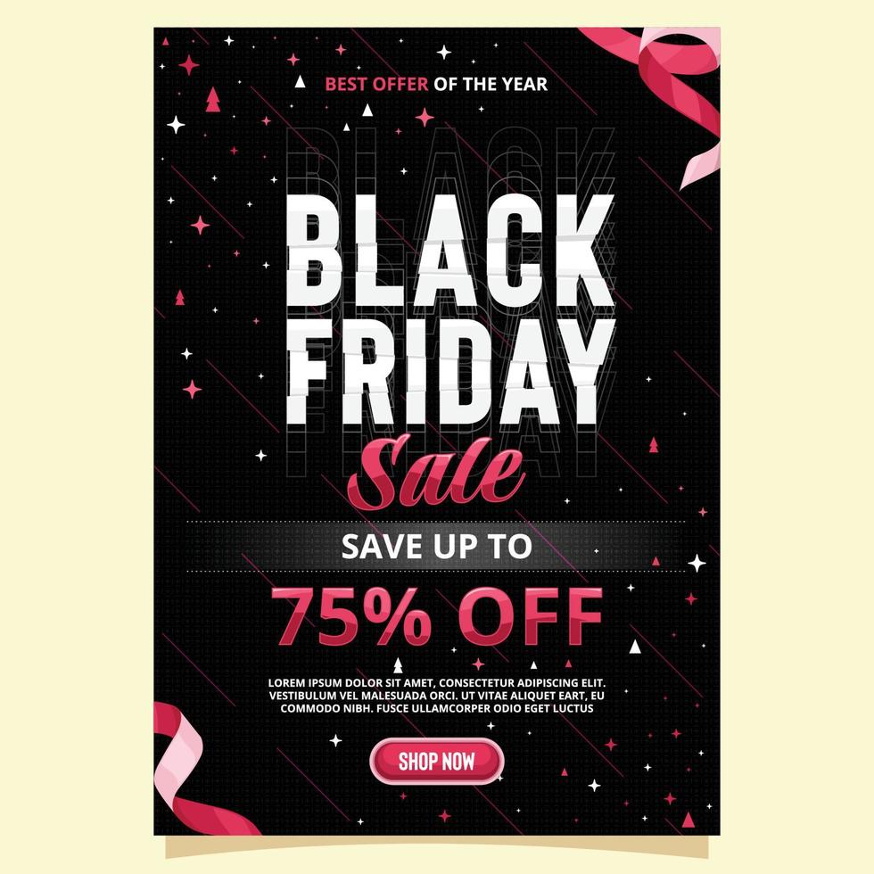 Black Friday Sale Poster template vector