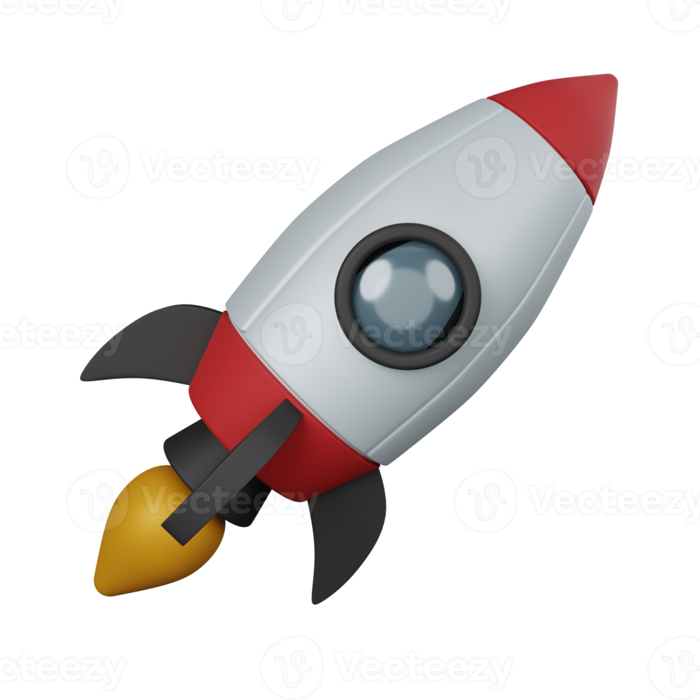 3d rendering startup or launch isolated useful for business, company and finance design illustration png