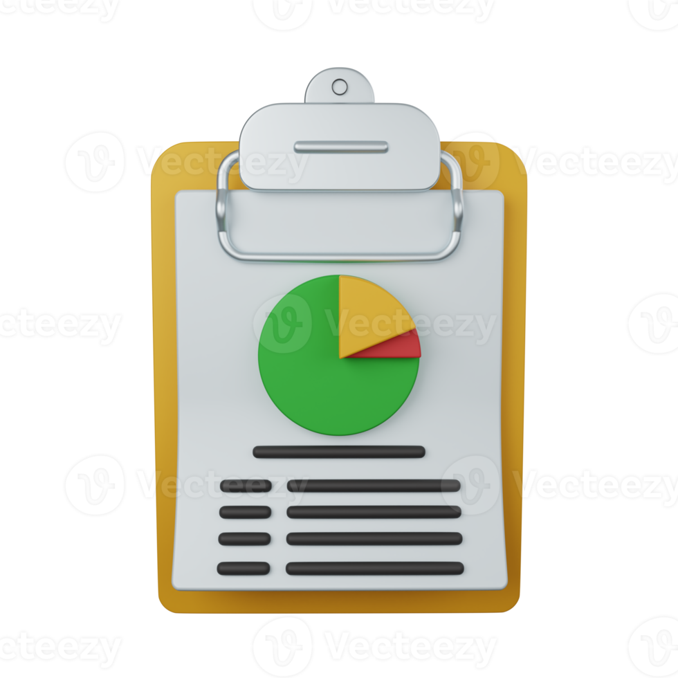 3d rendering business report isolated useful for business, company and finance design illustration png