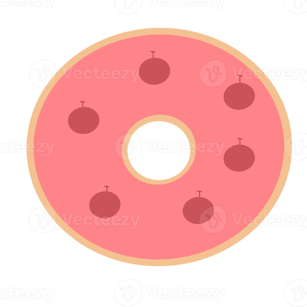 donut con cereza png