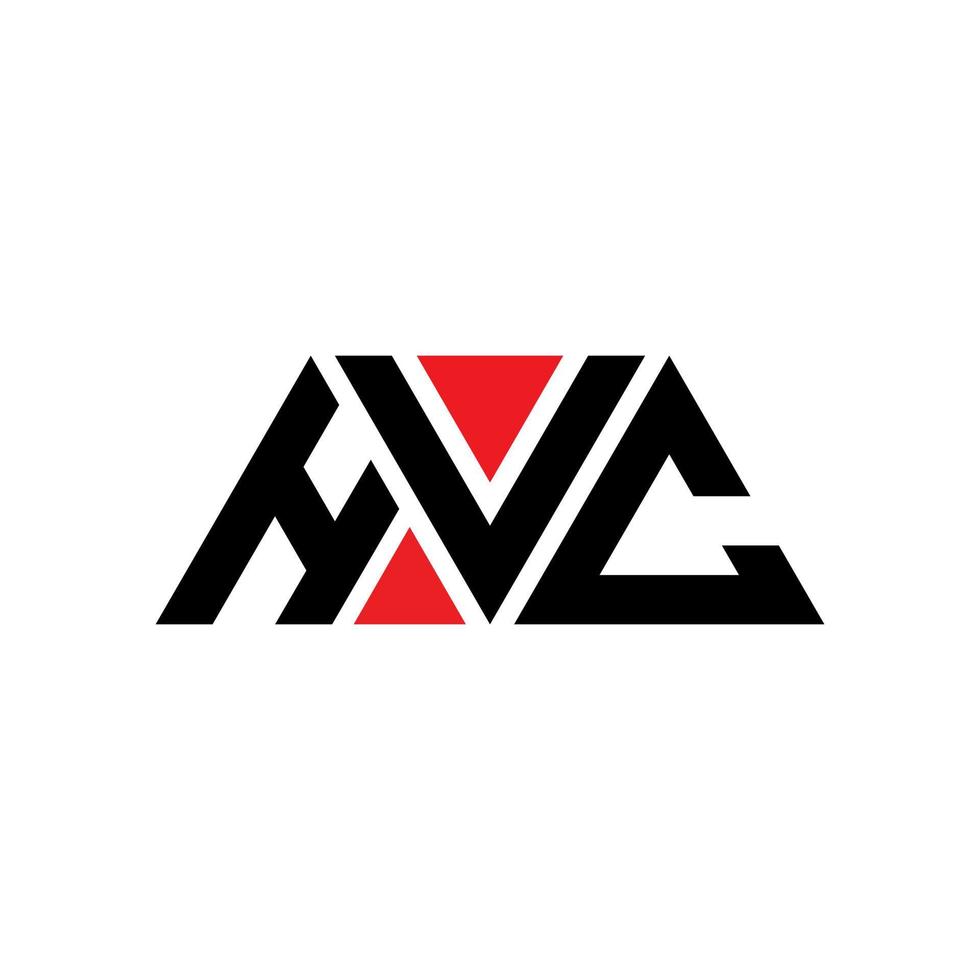 diseño de logotipo de letra triangular hvc con forma de triángulo. monograma de diseño del logotipo del triángulo hvc. plantilla de logotipo de vector de triángulo hvc con color rojo. logotipo triangular hvc logotipo simple, elegante y lujoso. hvc