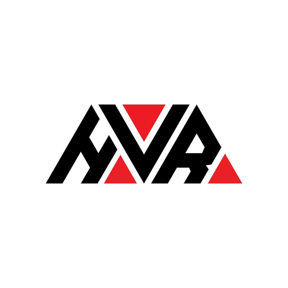 HVR triangle letter logo design with triangle shape. HVR triangle logo design monogram. HVR triangle vector logo template with red color. HVR triangular logo Simple, Elegant, and Luxurious Logo. HVR