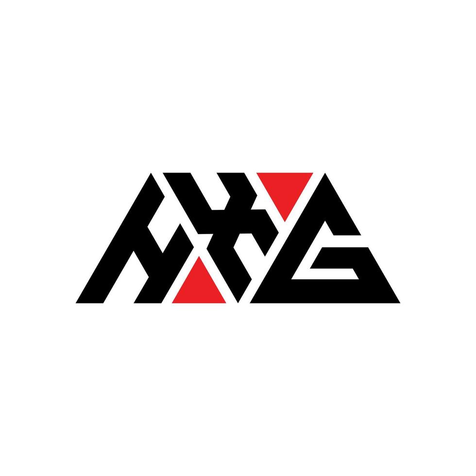 diseño de logotipo de letra triangular hxg con forma de triángulo. monograma de diseño de logotipo de triángulo hxg. plantilla de logotipo de vector de triángulo hxg con color rojo. logotipo triangular hxg logotipo simple, elegante y lujoso. hxg