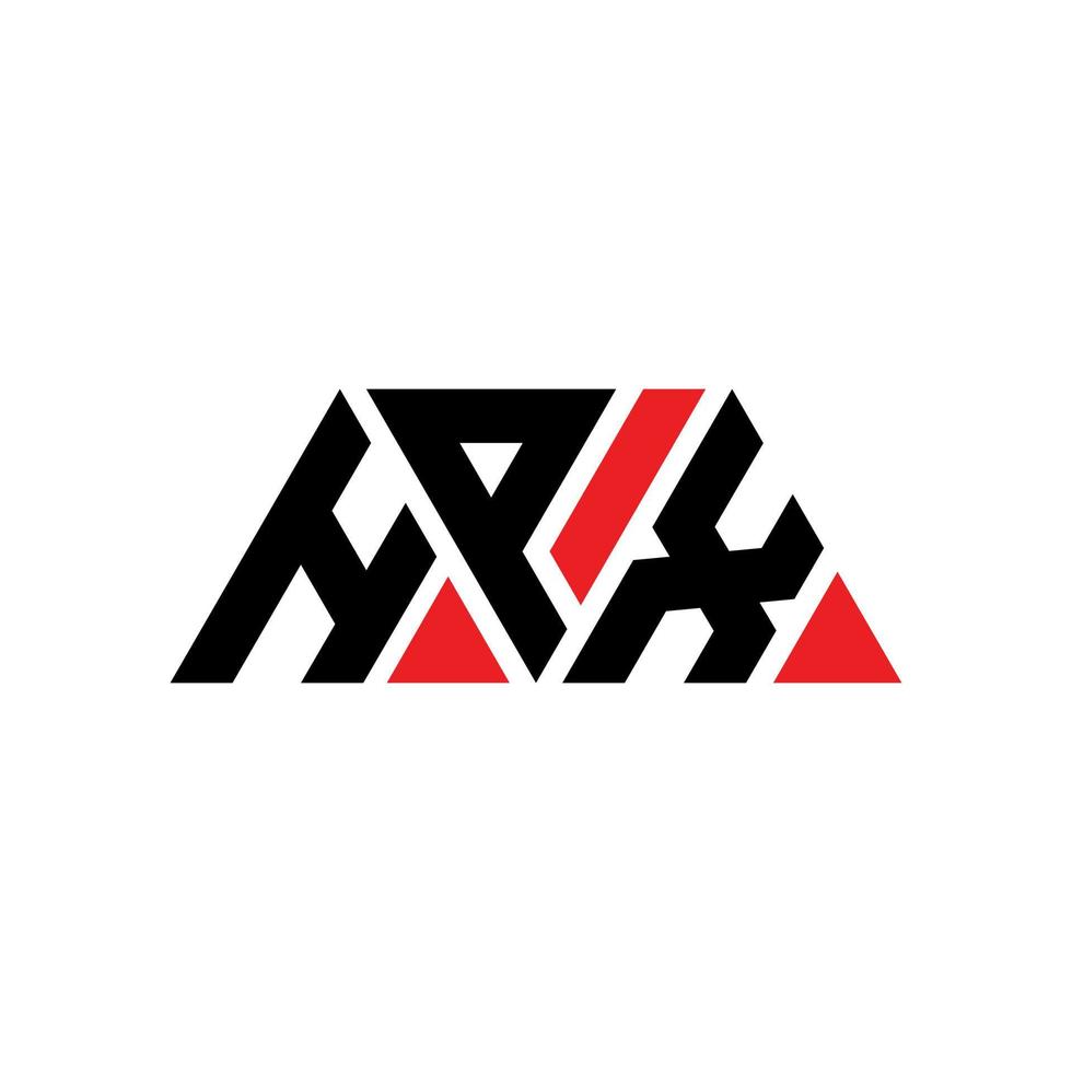HPX triangle letter logo design with triangle shape. HPX triangle logo design monogram. HPX triangle vector logo template with red color. HPX triangular logo Simple, Elegant, and Luxurious Logo. HPX