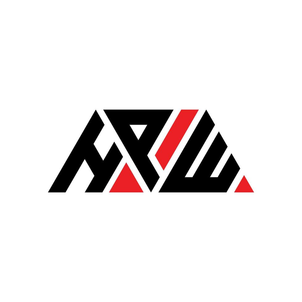 diseño de logotipo de letra triangular hpw con forma de triángulo. monograma de diseño de logotipo de triángulo hpw. plantilla de logotipo de vector de triángulo hpw con color rojo. logo triangular hpw logo simple, elegante y lujoso. hpw