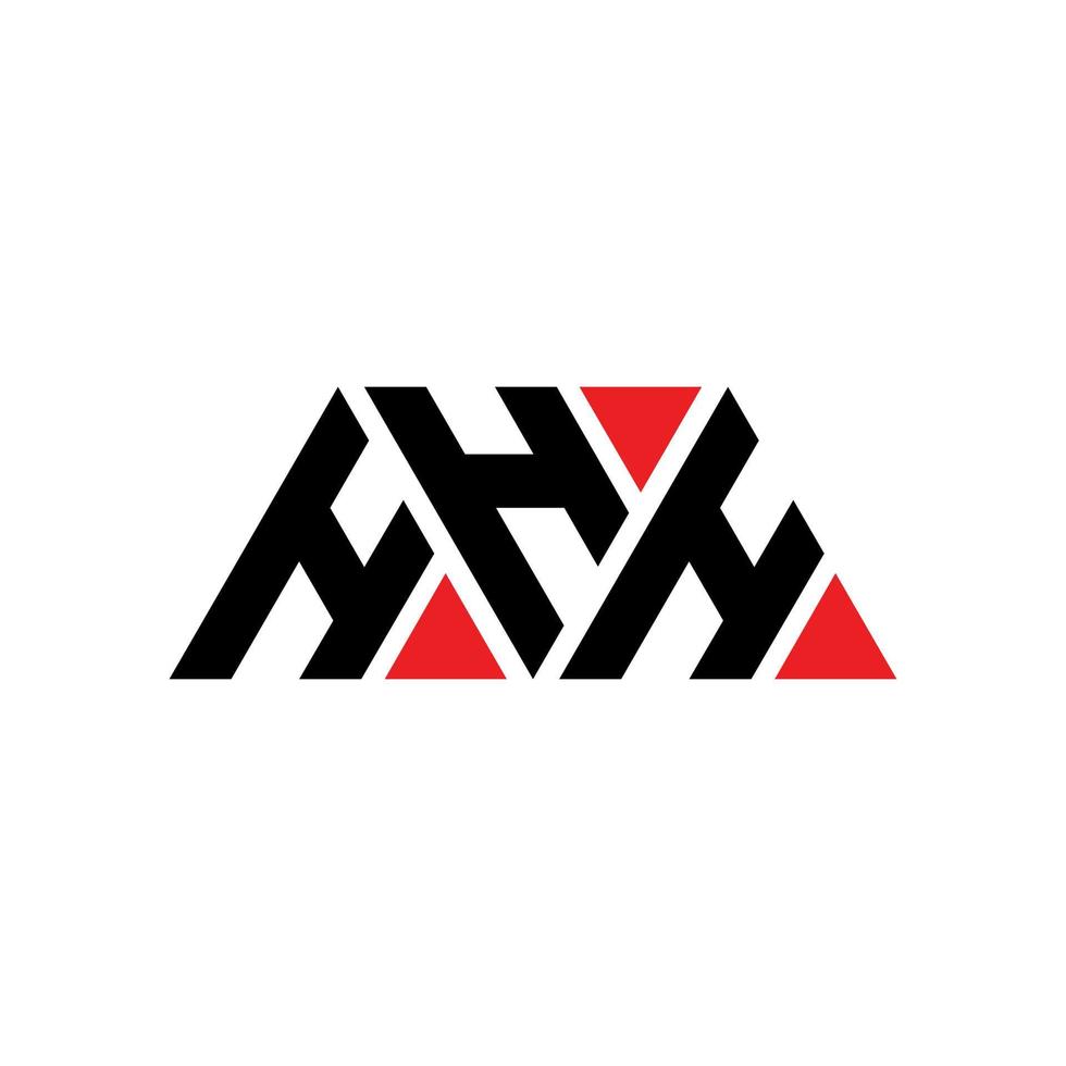 HHH triangle letter logo design with triangle shape. HHH triangle logo design monogram. HHH triangle vector logo template with red color. HHH triangular logo Simple, Elegant, and Luxurious Logo. HHH