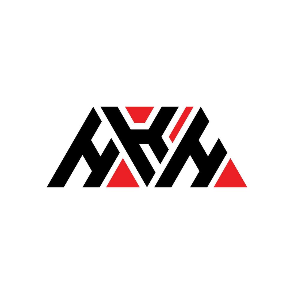 diseño de logotipo de letra triangular hkh con forma de triángulo. monograma de diseño del logotipo del triángulo hkh. plantilla de logotipo de vector de triángulo hkh con color rojo. logotipo triangular hkh logotipo simple, elegante y lujoso. hkh