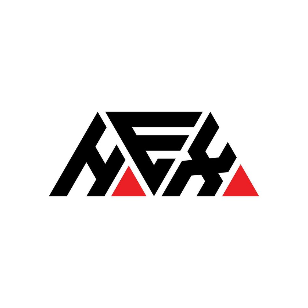 HEX triangle letter logo design with triangle shape. HEX triangle logo design monogram. HEX triangle vector logo template with red color. HEX triangular logo Simple, Elegant, and Luxurious Logo. HEX