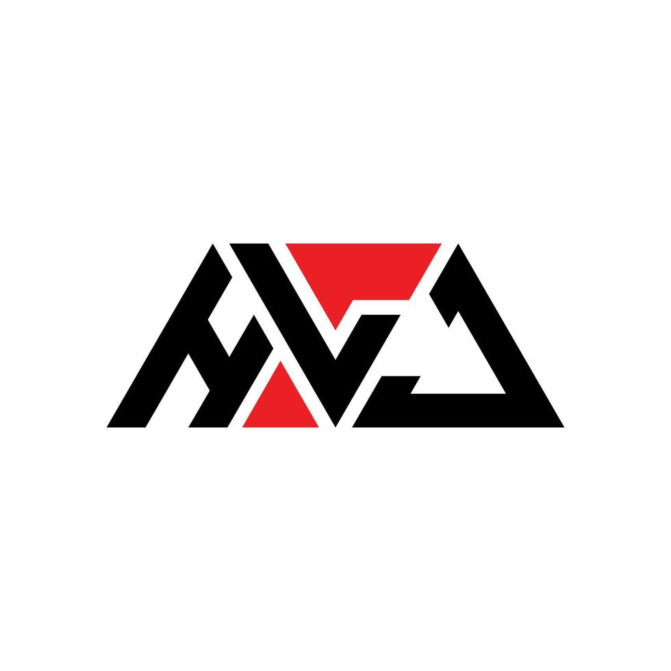 HLJ triangle letter logo design with triangle shape. HLJ triangle logo design monogram. HLJ triangle vector logo template with red color. HLJ triangular logo Simple, Elegant, and Luxurious Logo. HLJ