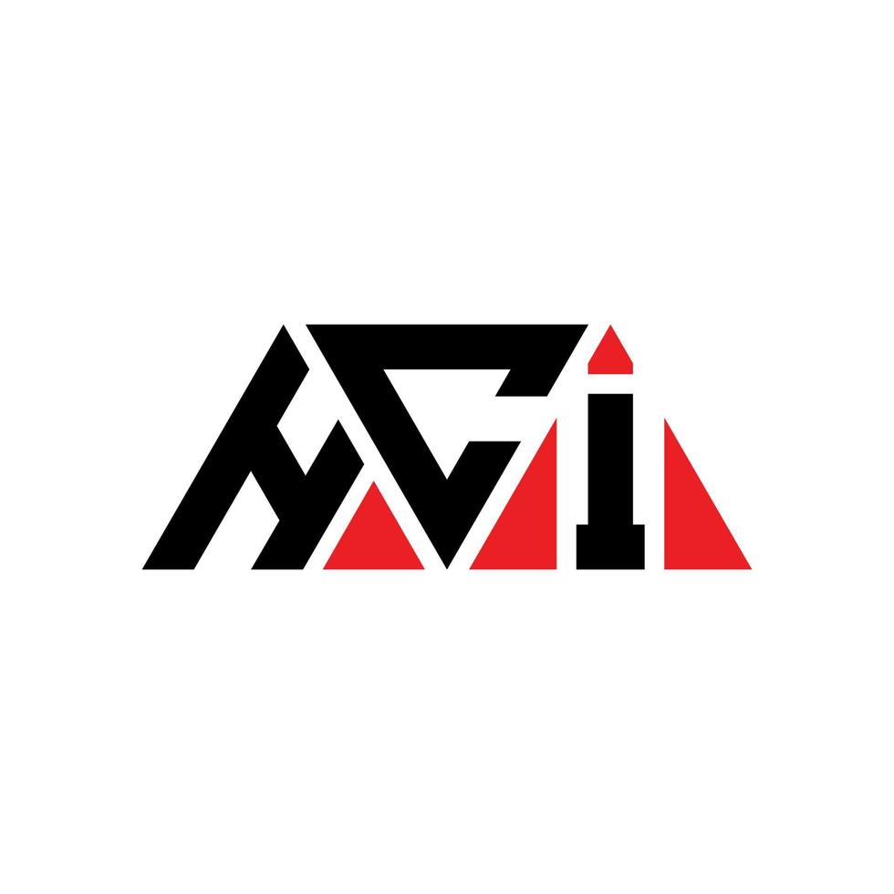 HCI triangle letter logo design with triangle shape. HCI triangle logo design monogram. HCI triangle vector logo template with red color. HCI triangular logo Simple, Elegant, and Luxurious Logo. HCI