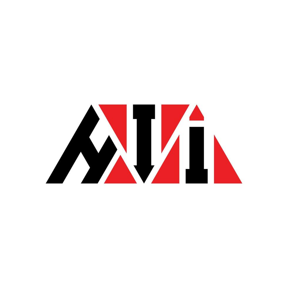 HII triangle letter logo design with triangle shape. HII triangle logo design monogram. HII triangle vector logo template with red color. HII triangular logo Simple, Elegant, and Luxurious Logo. HII