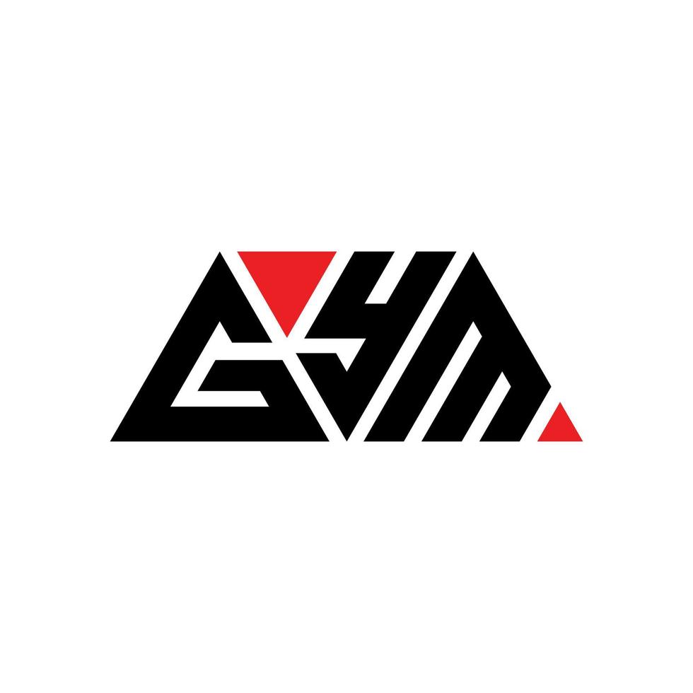 diseño de logotipo de letra de triángulo de gimnasio con forma de triángulo. monograma de diseño de logotipo de triángulo de gimnasio. plantilla de logotipo de vector de triángulo de gimnasio con color rojo. logotipo triangular de gimnasio logotipo simple, elegante y lujoso. gimnasia