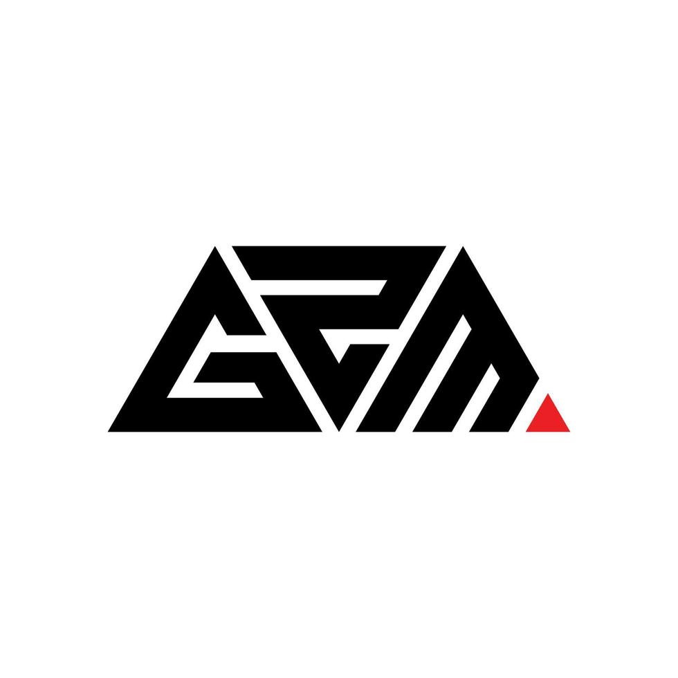 diseño de logotipo de letra triangular gzm con forma de triángulo. monograma de diseño de logotipo de triángulo gzm. plantilla de logotipo de vector de triángulo gzm con color rojo. logotipo triangular gzm logotipo simple, elegante y lujoso. gzm