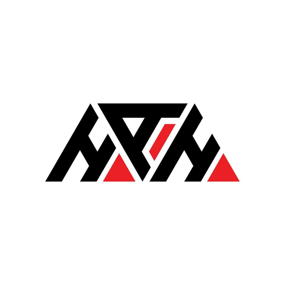 hah diseño de logotipo de letra triangular con forma de triángulo. monograma de diseño de logotipo de triángulo hah. hah plantilla de logotipo de vector de triángulo con color rojo. hah logotipo triangular logotipo simple, elegante y lujoso. jaja