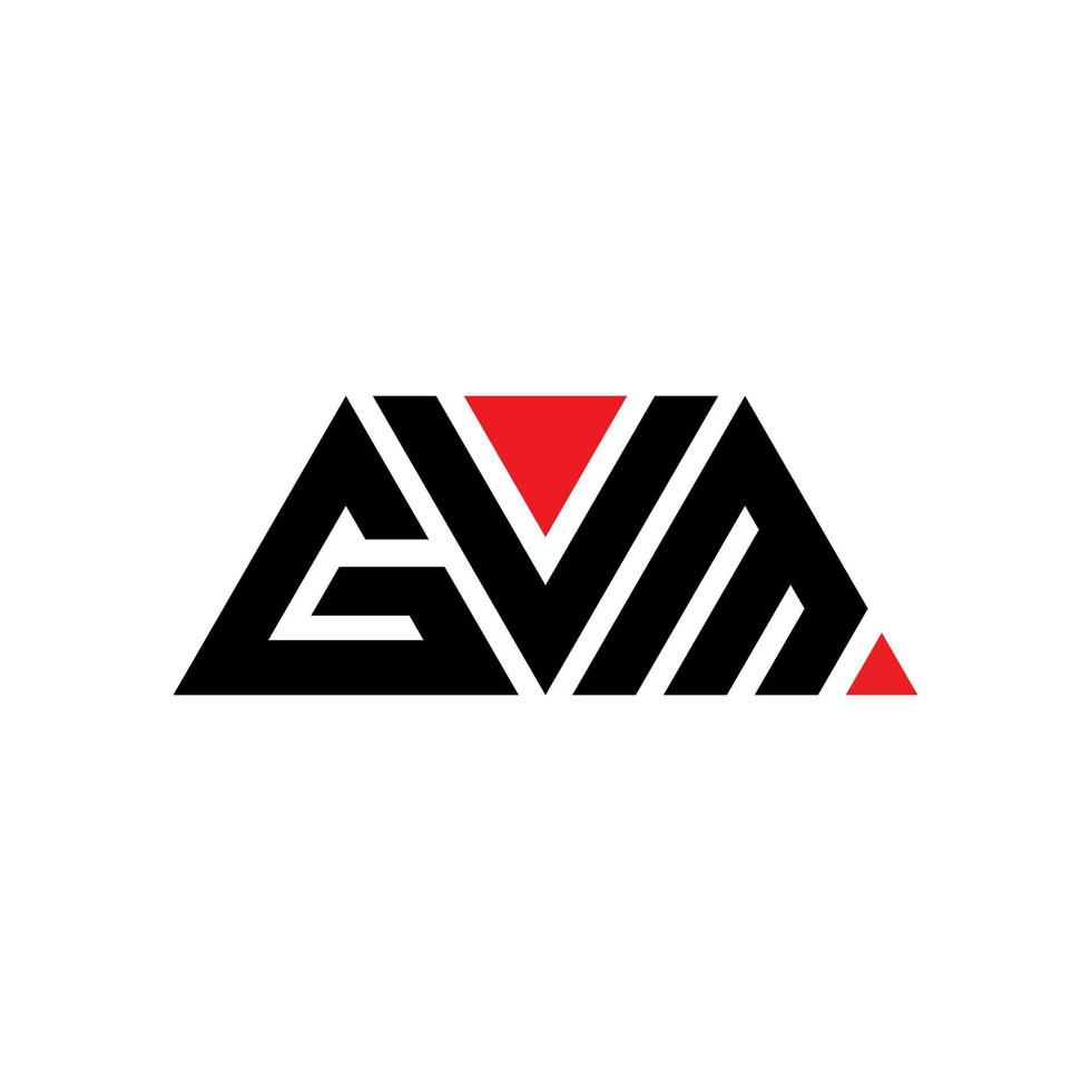 Diseño de logotipo de letra triangular gvm con forma de triángulo. monograma de diseño de logotipo de triángulo gvm. plantilla de logotipo de vector de triángulo gvm con color rojo. logotipo triangular gvm logotipo simple, elegante y lujoso. gvm
