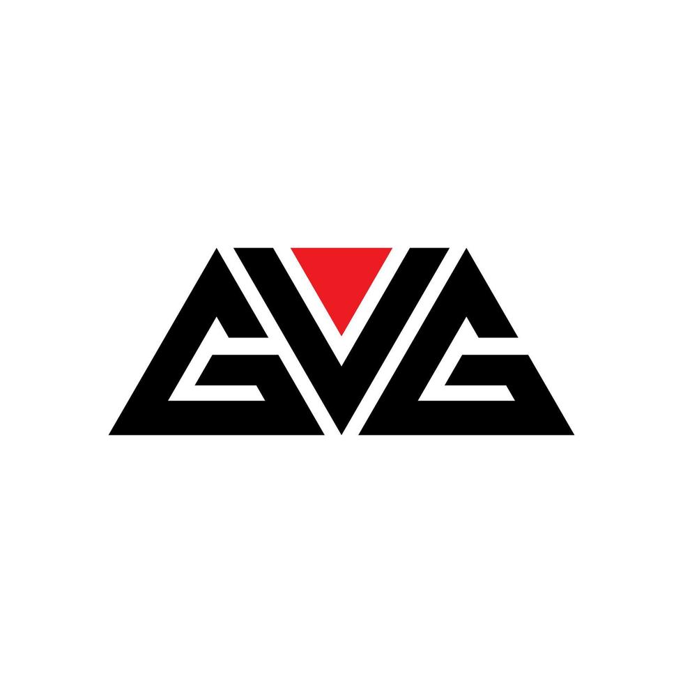 Diseño de logotipo de letra triangular gvg con forma de triángulo. monograma de diseño de logotipo de triángulo gvg. plantilla de logotipo de vector de triángulo gvg con color rojo. logotipo triangular gvg logotipo simple, elegante y lujoso. gvg