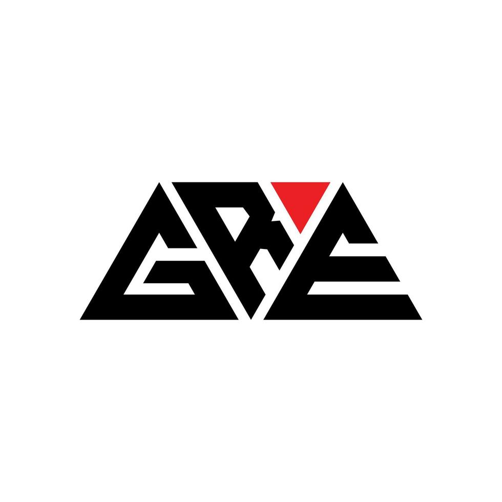 diseño de logotipo de letra de triángulo gre con forma de triángulo. monograma de diseño de logotipo de triángulo gre. plantilla de logotipo de vector de triángulo gre con color rojo. logotipo triangular gre logotipo simple, elegante y lujoso. verde