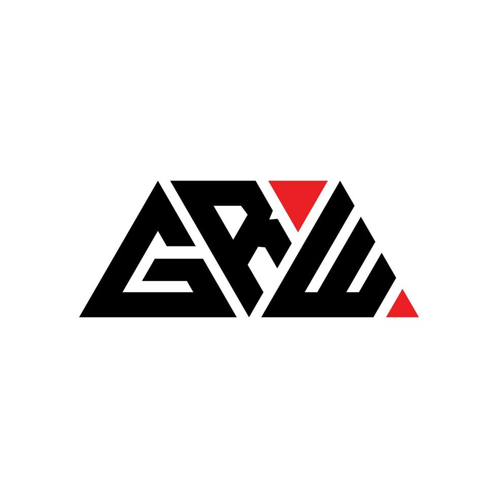 diseño de logotipo de letra de triángulo grw con forma de triángulo. monograma de diseño de logotipo de triángulo grw. plantilla de logotipo de vector de triángulo grw con color rojo. logotipo triangular grw logotipo simple, elegante y lujoso. crecer